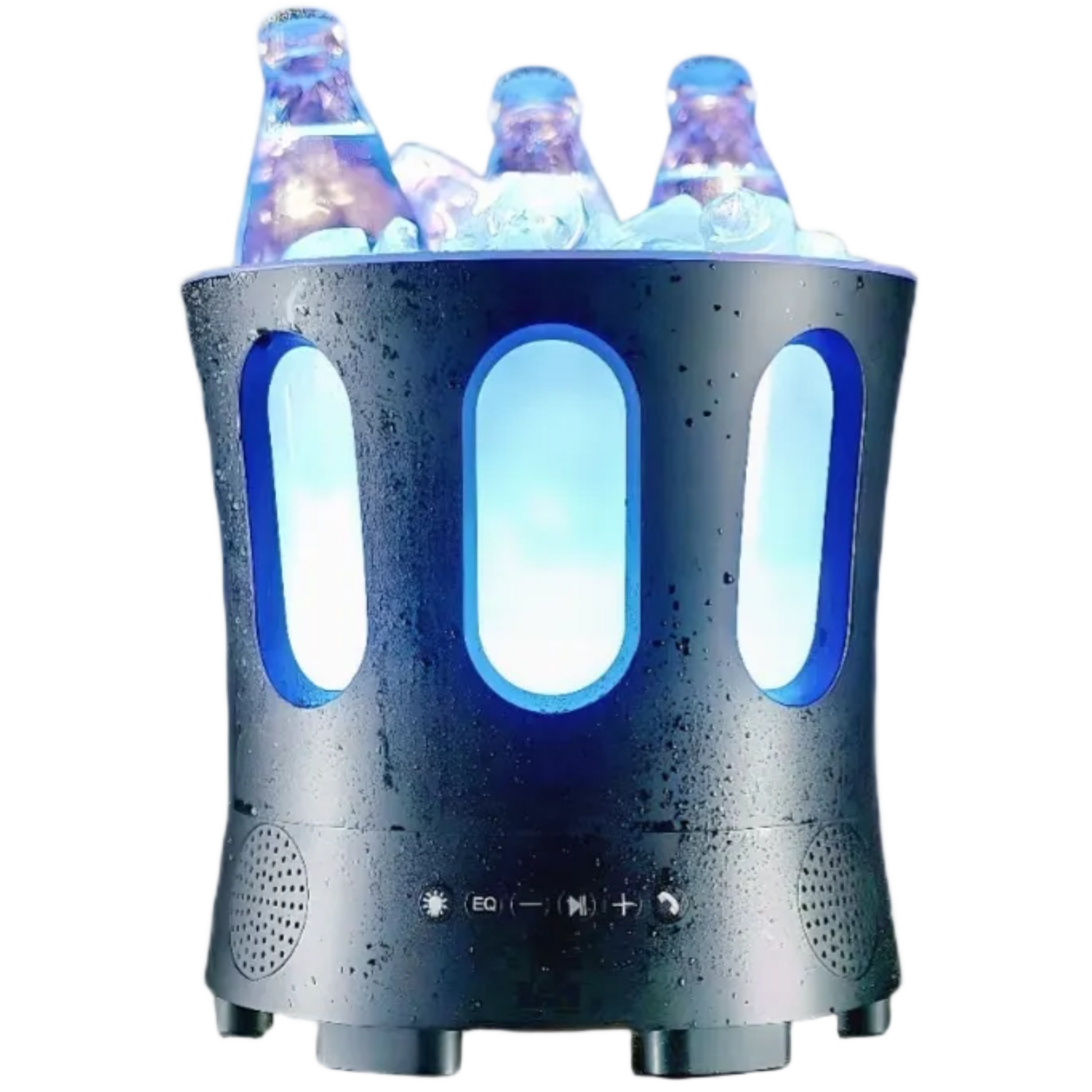 saunakaiutin ZONE – täysin vedenkestävä Bluetooth-kaiutin saunaan, tunnelmavalo ja jääastia yhdessä laitteessa. Design from Finland.