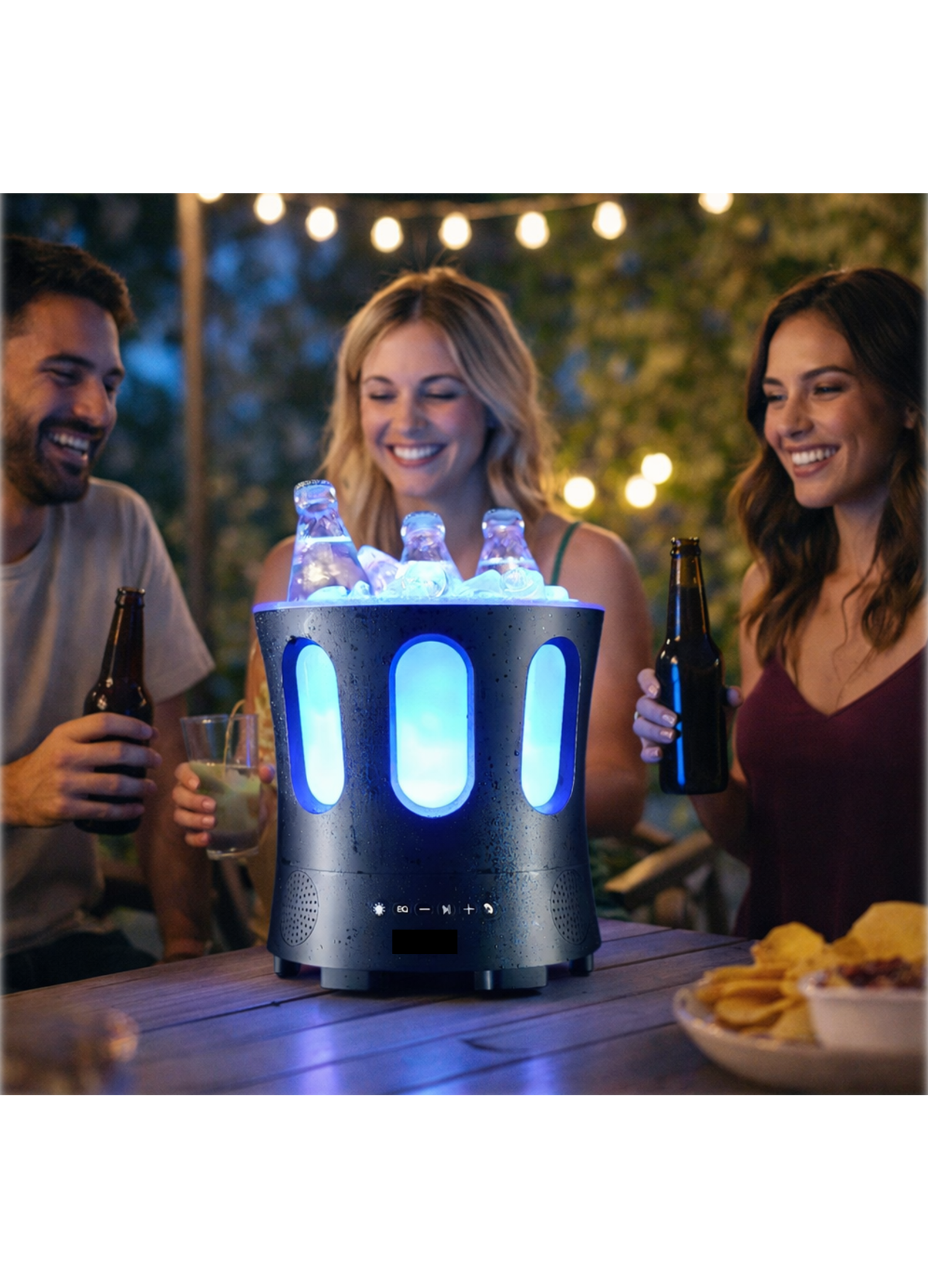 ZONE speaker – Waterproof Bluetooth speaker for sauna. Speaker, ambient light and ice bucket in one. Design from Finland -innovation.