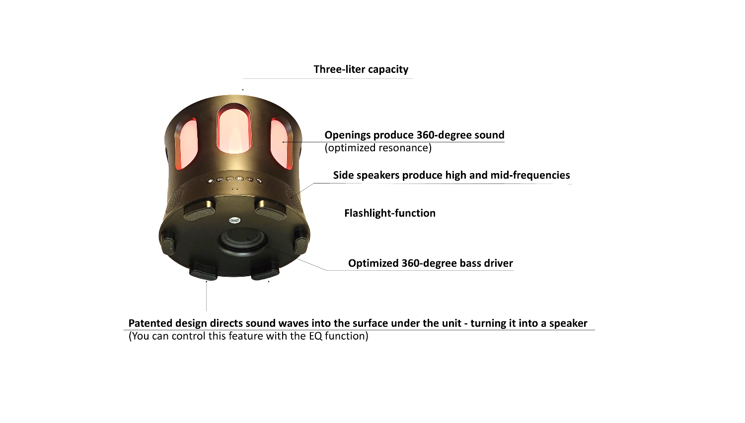 ZONE speaker – Waterproof Bluetooth speaker for sauna. Speaker, ambient light and ice bucket in one. Design from Finland -innovation.